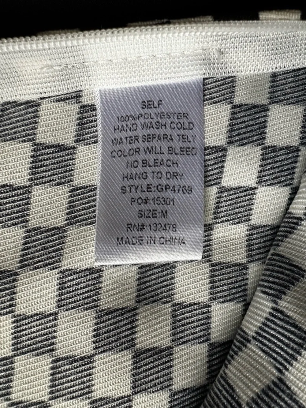 High Waist Checkerboard Shorts Black White Tailored Chic Size M
